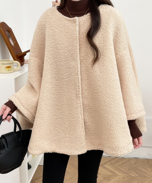 「ABITOKYO」 ポンチョ M ベージュ レディース_画像6