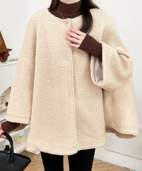 「ABITOKYO」 ポンチョ M ベージュ レディース_画像7