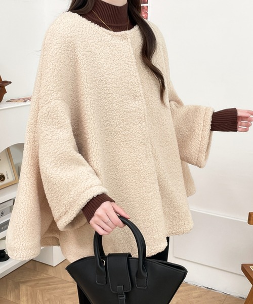 「ABITOKYO」 ポンチョ M ベージュ レディース_画像8