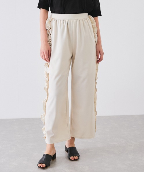 JAYRO パンツ サイドフリルワイドパンツ レディース : ZOZOTOWN