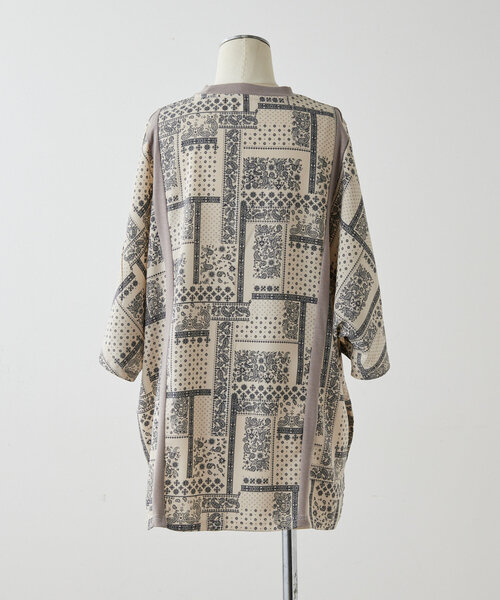 パピヨネ★SUM1 STYLEスミ スタイル花柄切り替えTシャツ ear PAPILLONNER（イアパピヨネ）の「【SUM1 STYLE（スミ スタイル