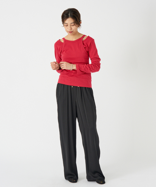 tシャツ ONIT/オニット SHORT LS TEE+AS CAMI レディース IENA tシャツ ONIT/オニット SHORT LS TEE+AS CAMI レディース