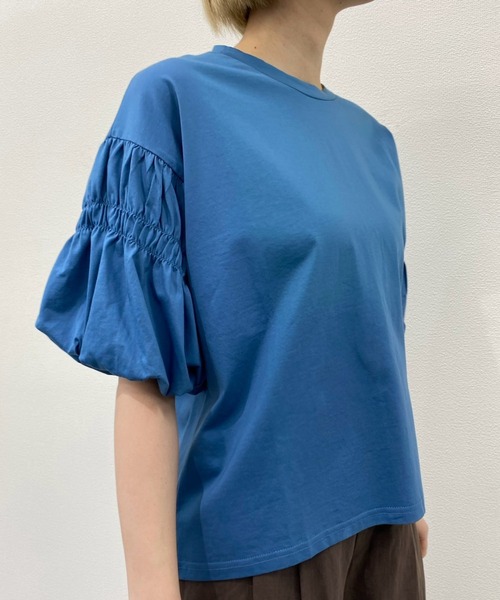 Audrey and John Wad tシャツ 袖バルーンカットソー-手洗い可