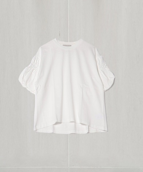 Audrey and John Wad tシャツ 袖バルーンカットソー-手洗い可