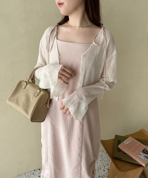 「one after another NICE CLAUP」 キャミソールワンピース SMALL ブラック レディース_画像2