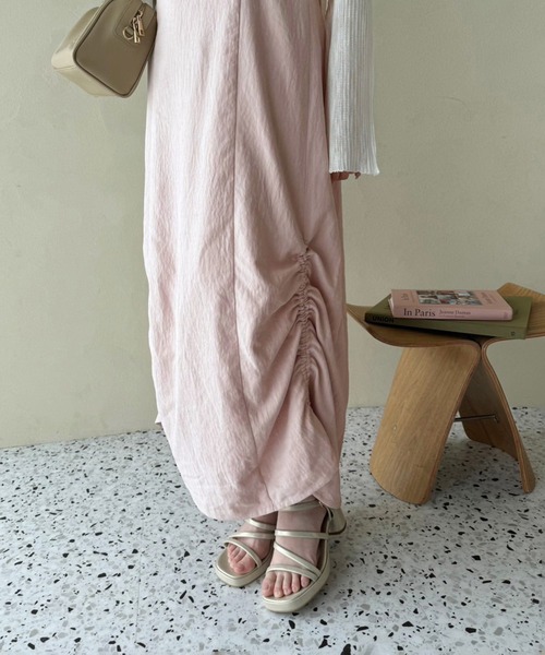 「one after another NICE CLAUP」 キャミソールワンピース SMALL ブラック レディース_画像4