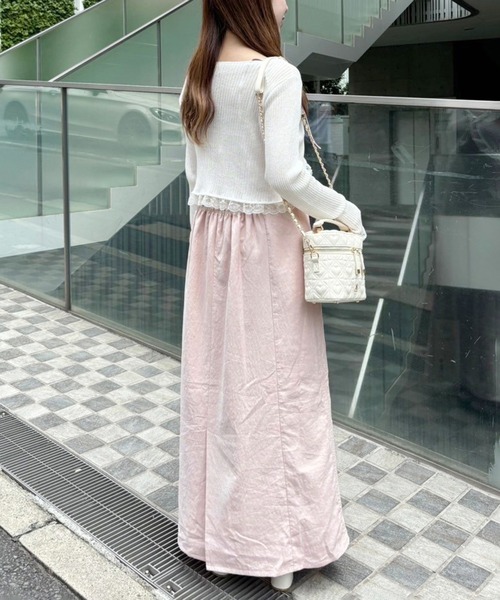 「one after another NICE CLAUP」 キャミソールワンピース SMALL ブラック レディース_画像7