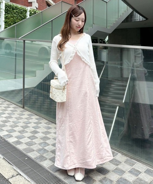 「one after another NICE CLAUP」 キャミソールワンピース SMALL ブラック レディース_画像8