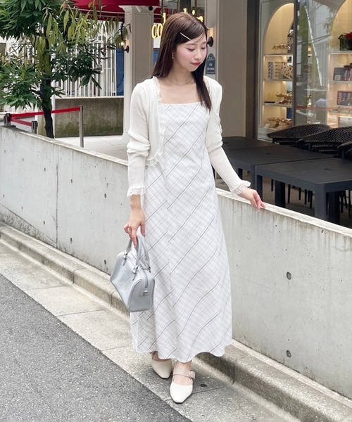 「one after another NICE CLAUP」 キャミソールワンピース SMALL ブラック レディース_画像9