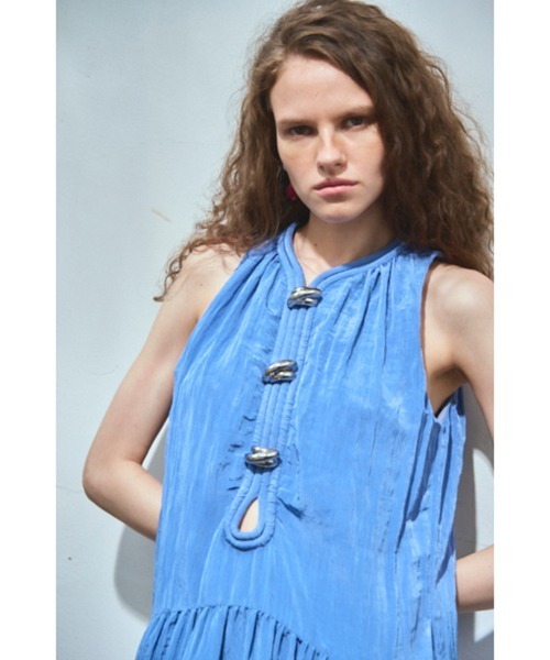 Estella.K ワンピース Luna Long Dress Wコードパイピングドレス