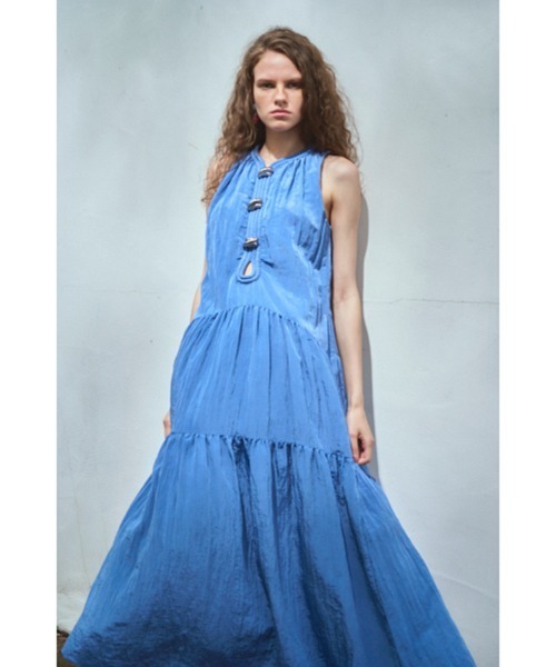 Estella.K ワンピース Luna Long Dress Wコードパイピングドレス