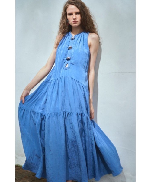 Estella.K ワンピース Luna Long Dress Wコードパイピングドレス