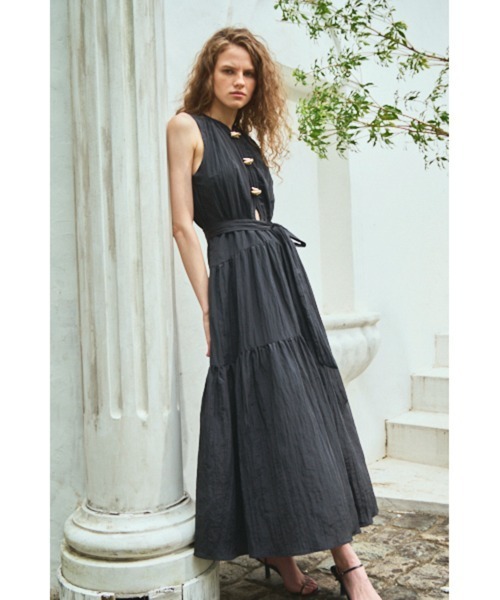 Estella.K ワンピース Luna Long Dress Wコードパイピングドレス