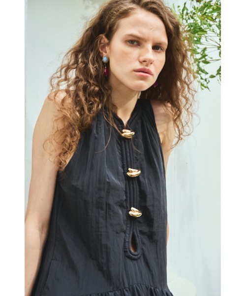 Estella.K ワンピース Luna Long Dress Wコードパイピングドレス 