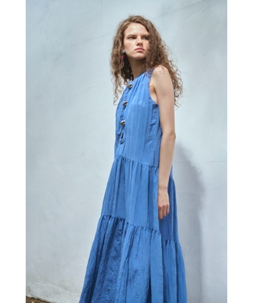 Estella.K ワンピース Luna Long Dress Wコードパイピングドレス