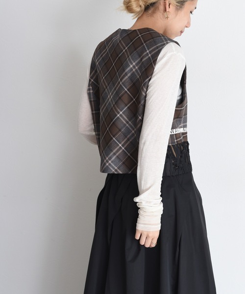 eimyistoire 限定 チェック ベスト ジレ eimy istoire - eimyistoire 限定 チェック ベスト ジレの通販 by