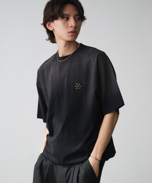 Y2K JesusロングTシャツ ヴィンテージライク フェード グレー ブラック Y2K JesusロングTシャツ ヴィンテージライク フェード グレー