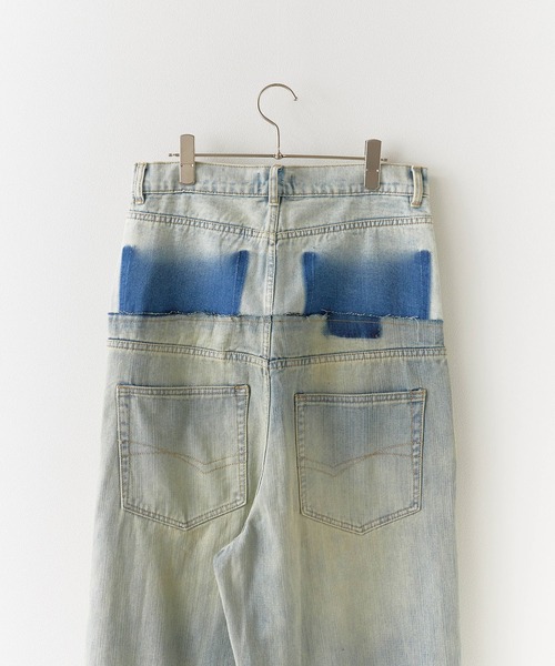 Theater code ジーンズ Remake processed four-pocket denim pants