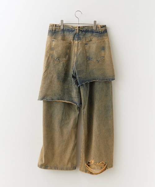 ROOP TOKYO ジーンズ Layered Damaged Denim Pants / レイヤード
