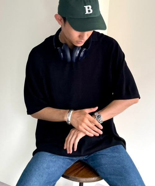 「CIAOPANIC」 半袖ポロシャツ MEDIUM ネイビー メンズ