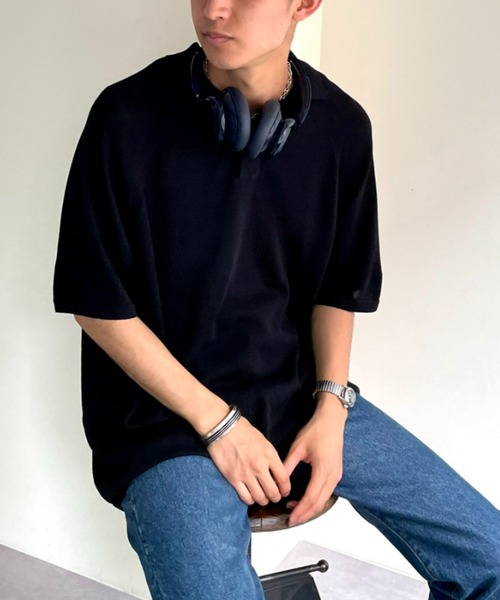 「CIAOPANIC」 半袖ポロシャツ MEDIUM ネイビー メンズ