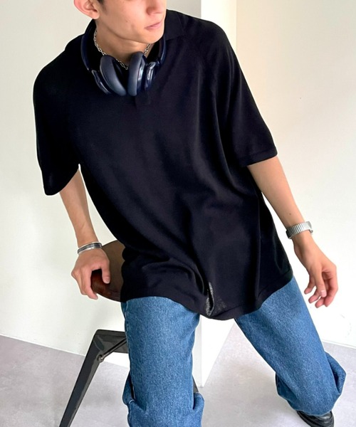 「CIAOPANIC」 半袖ポロシャツ MEDIUM ネイビー メンズ