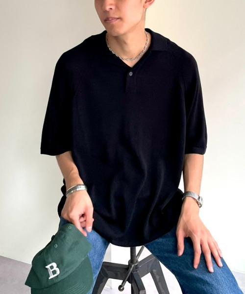 「CIAOPANIC」 半袖ポロシャツ MEDIUM ネイビー メンズ