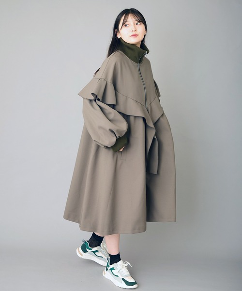 MIYAO 2020ss フリルコート モッズコート コート Aラインフリルコート レディース : ZOZOTOWN