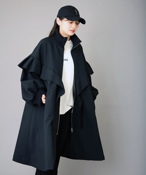 モッズコート コート Aラインフリルコート レディース : ZOZOTOWN