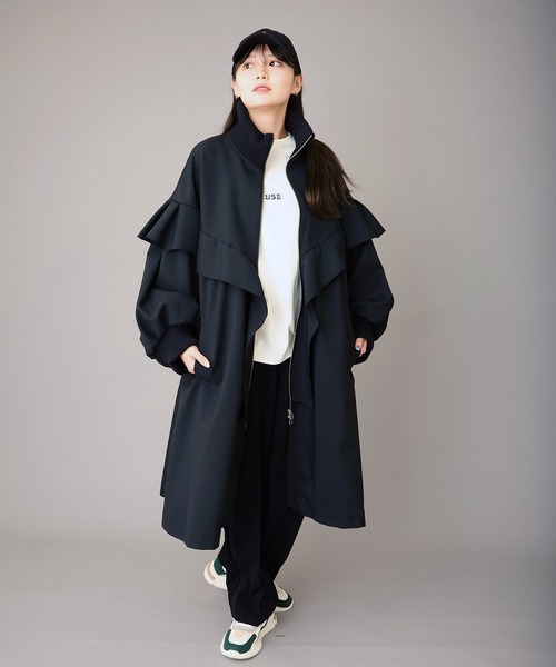 モッズコート コート Aラインフリルコート レディース : ZOZOTOWN