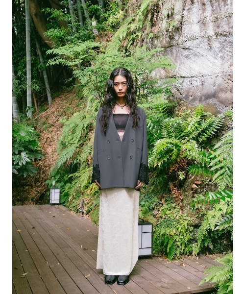 sahara（サハラ） スカート Crash Velour Long Skirt/クラッシュベロア