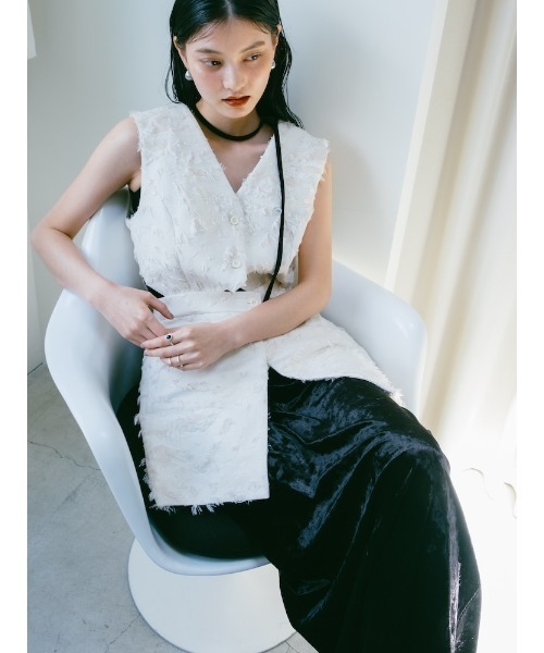 sahara（サハラ） スカート Crash Velour Long Skirt/クラッシュベロア