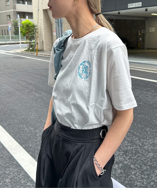 「feepur」 半袖Tシャツ MEDIUM チャコールグレー レディース
