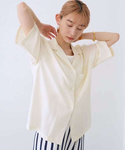 「SLOBE citron.」 7分袖シャツ FREE アイボリー レディース_画像6