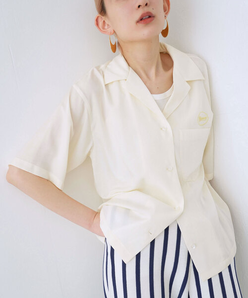「SLOBE citron.」 7分袖シャツ FREE アイボリー レディース_画像7