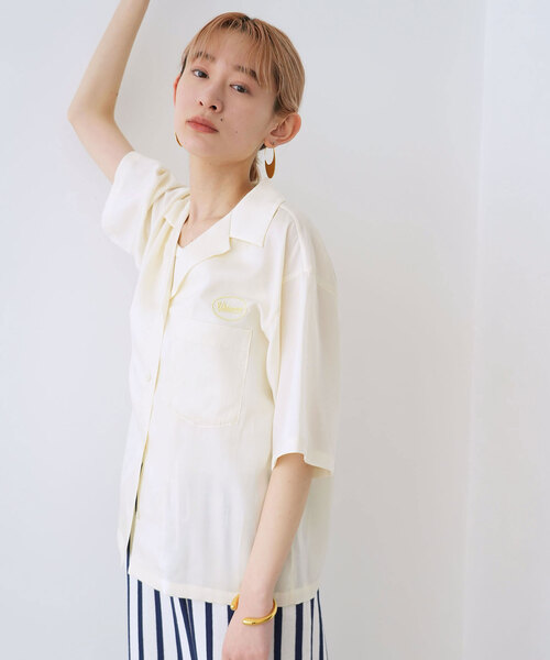 「SLOBE citron.」 7分袖シャツ FREE アイボリー レディース_画像9