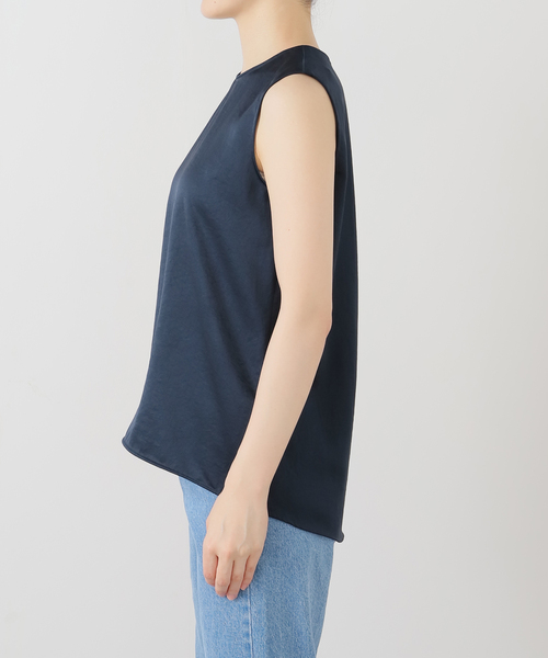 DEUXIEME CLASSE - Deuxieme Classe (ドゥーズィエムクラス) ■■ ② 24051500801010 EVERYDAY I LIKE. Minimal Satin ブラウス レディース ネイビー FREE DEUXIEME CLASSE - Deuxieme Classe (ドゥーズィエムクラス