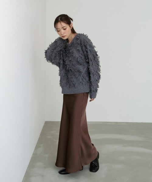 BAB（バブ） ニット セーター 前後2WAYシャギーニットトップス