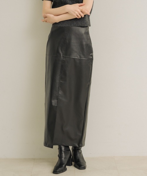 NEUNA（ヌナ） スカート レザーライクタイトスカート : ZOZOTOWN Yahoo