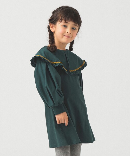 B：MING by BEAMS（ビーミング by ビームス） ワンピース フリルカラー