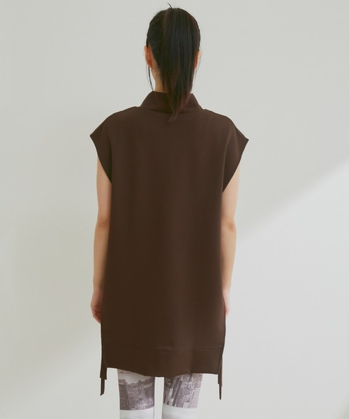 「NERGY」 ノースリーブトップス FREE ダークブラウン レディース_画像6