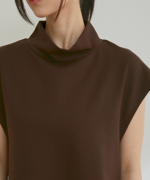 「NERGY」 ノースリーブトップス FREE ダークブラウン レディース_画像7