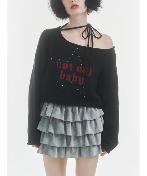 じぇたどれ♡♡ jouetie（ジュエティ） ニット セーター ワンショルスタッズショート