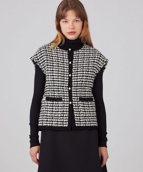 Ballsey（ボールジィ） ニットベスト 36 ブラック系その他 レディース