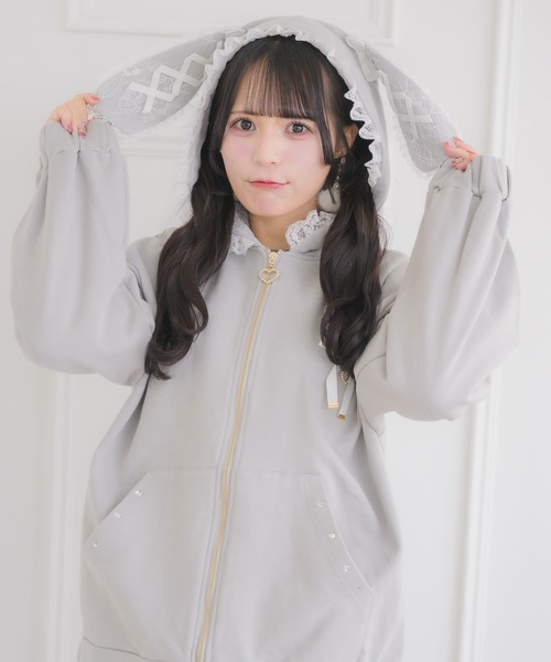 ROJITA（ロジータ） パーカー うさ耳ZIPパーカー レディース