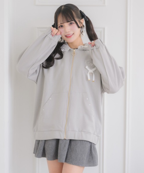 ROJITA うさ耳ZIPパーカー 新品 未開封　完売品 ROJITA（ロジータ） パーカー うさ耳ZIPパーカー レディース