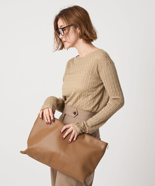 conte ニット セーター 「conte」ケーブル ボートネックニット