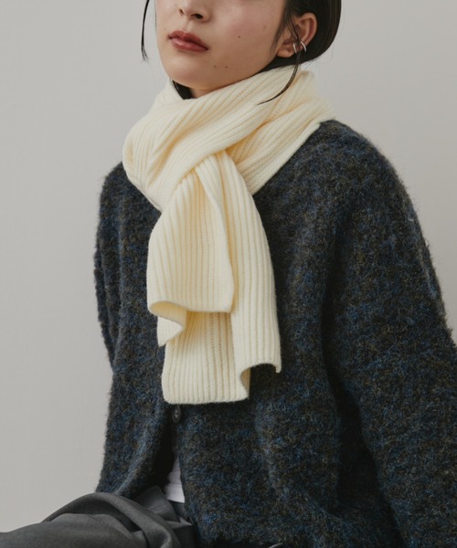 マルセルラサンス リブニットマフラー Aunt Marie's（アントマリーズ） マフラー ストール リブニット