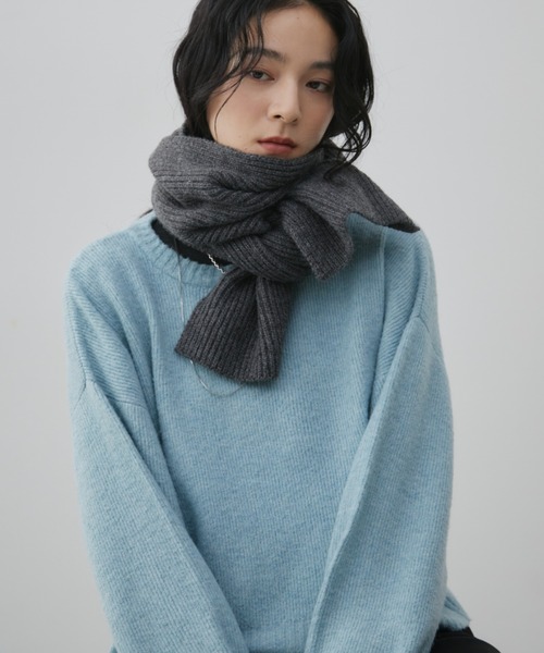 マルセルラサンス リブニットマフラー Aunt Marie's（アントマリーズ） マフラー ストール リブニット