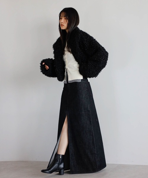 ENC カーディガン layered like knit cardigan / レイヤード風ニット